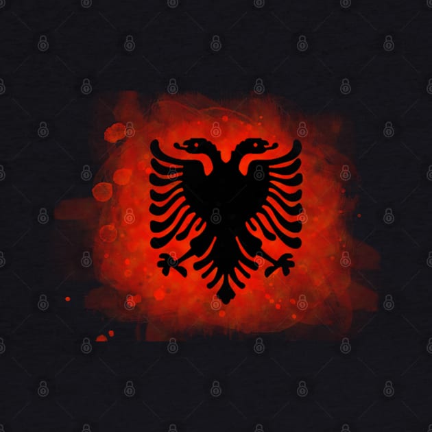 Albania watercolor flag by Mig's Design Shop